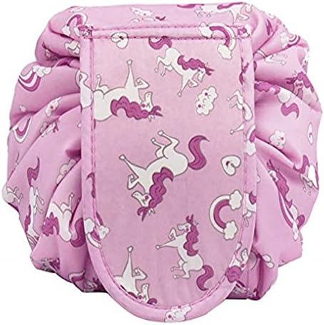Fashion Cosmetic Bag Large Capacity Lazy Makeup Waterproof Toiletry Bag Multifunction Storage Portable Quick Pack Travel Bag (Pink horse)