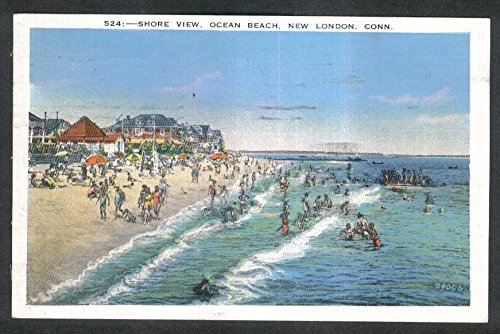 Shore View Ocean Beach New London Ct Postcard 1936 At