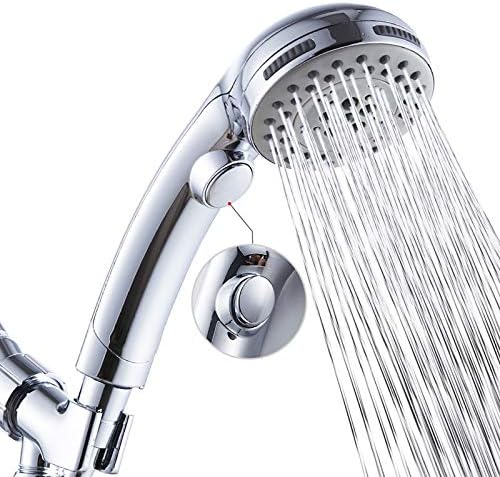 High Pressure 6 Setting Handheld Shower Head With On Off Switch And Spa Spray Mode Shower Heads With Handheld Spray Hand Held Shower Head With Hose Chrome Amazon Sg Home Improvement