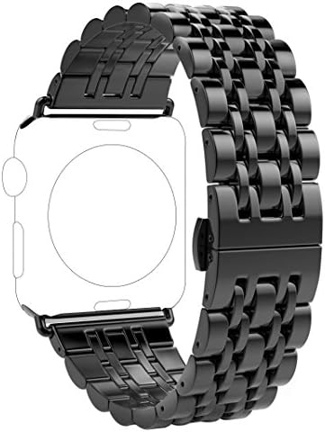 HappyJacky Apple Watch Band Series 2/Series 1 38MM, iWatch Stainless Steel Wristband with Metal Clasp Classic Buckle Wrist Watch Bracelet Straps for Apple Watch Sport/ Edition All Models (38mm)