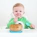 bamboo bamboo ® Suction Bowl for Baby – Bamboo Baby Bowl and Spoon Set with Removable Silicone Suction Cup for Kids | 11.8oz | Non-Toxic | Cool to The Touch | Ideal for Baby-Led Weaning (Blue)