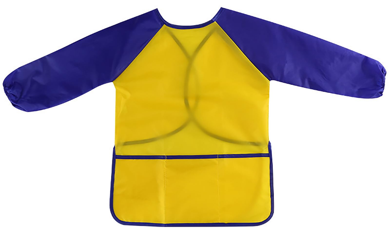 Liutufy Kids Painting Apron with Long Sleeves and Pockets, Art Smock for Children Arts and Crafts (Yellow Apron-S)