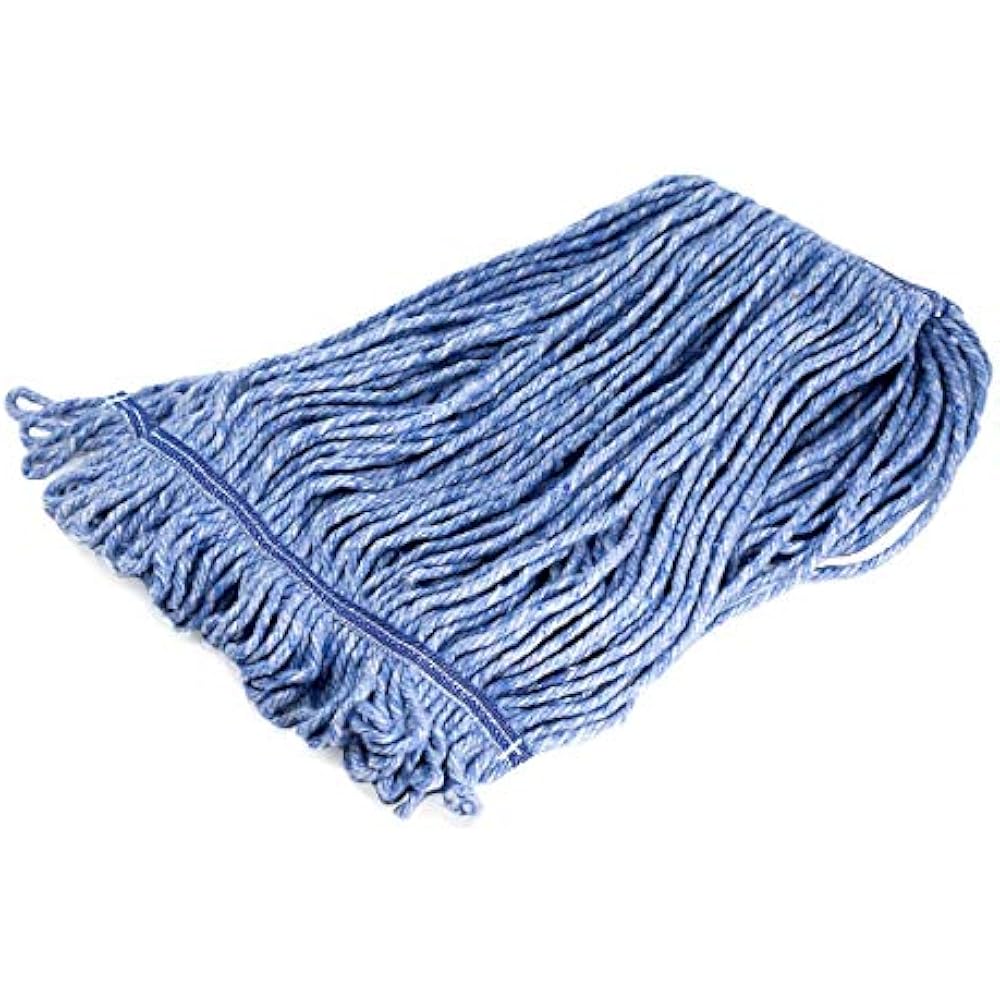 Heavy Duty Commercial Mop Head Replacement Wet Industrial Blue Cotton