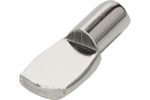 DELATANUS 7mm Shelf Pegs,Spoon Shape Support Pins for Shelves Cabinets Furniture Holder Nickel Plated