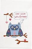 Bucilla 1st, Counted Cross Stitch Kit, Owl Love You Forever 46040, Finished Size 5 7-Inch