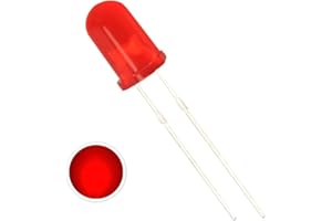 Waycreat 100PCS Diffused 5mm LED Diodes Lights, Red LEDs