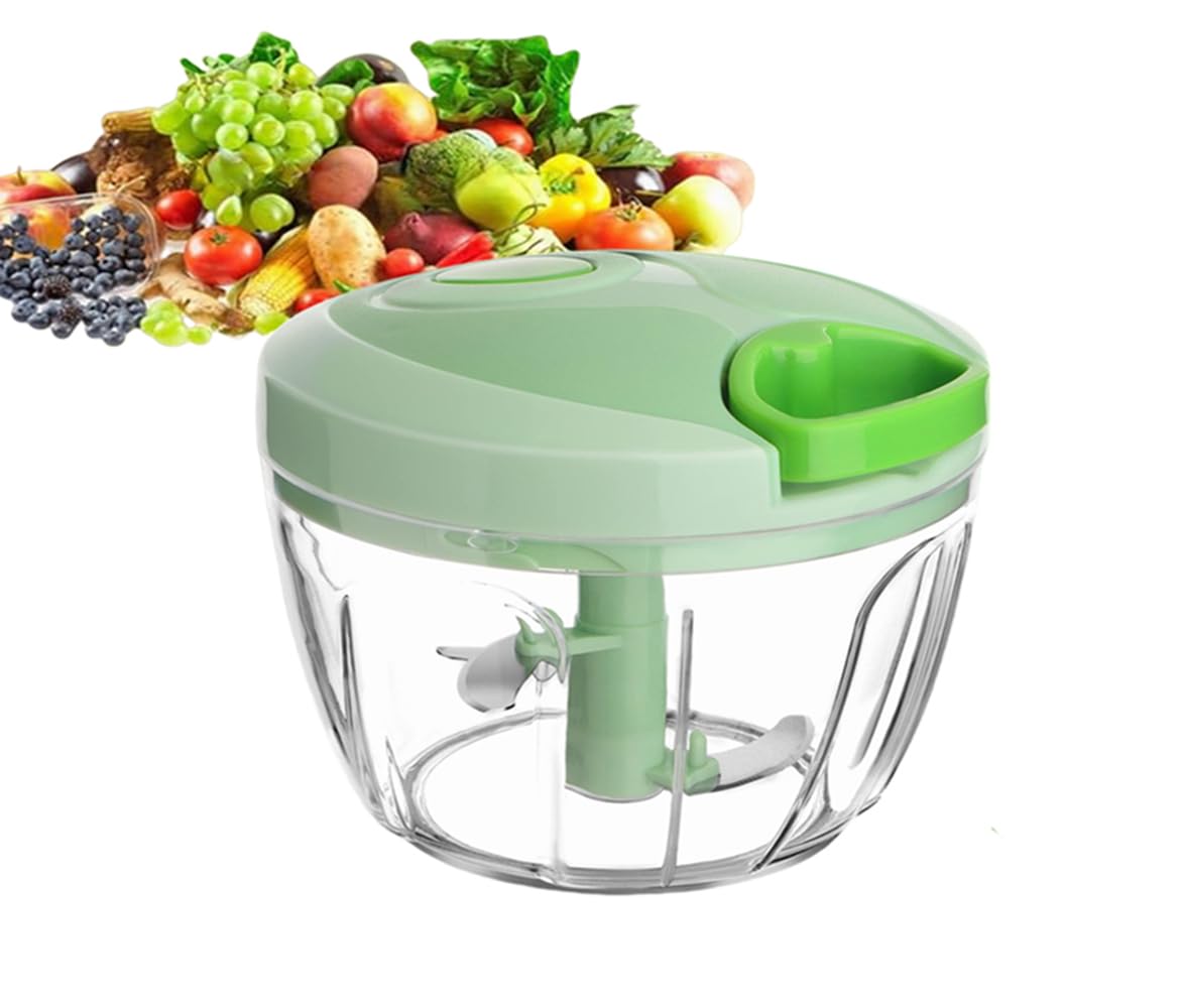 Photo 1 of Vegetable Chopper Manual Food Chopper with Container, Hand Pull String Veggie Cutter for Salad Garlic Nut Onion