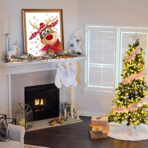 DECYOOL 5D DIY Christmas Elk Full Drill Rhinestone Diamond Painting Kits for Home Décor