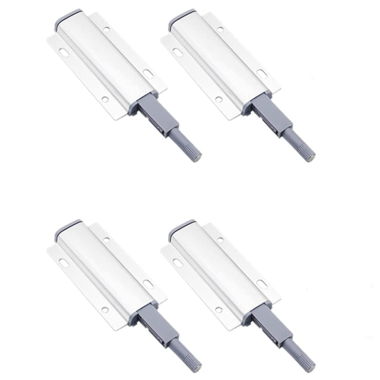 Yehata 4PCS Push to Open Door Catches, Magnet Push Open Door Latch, Touch Open Magnet Cupboard Catches, Magnetic Opener Latch for Cabinet Close Kitchen Wardrobe Bedroom Drawer, Sliver