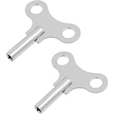 Faotup Clock Winding Keys Universal Clock Keys Silver(Pack of 2) | for Alarm Clocks Winding Chain Repair