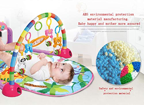 WYSWYG Baby Play Mat Gym Jungle Musical Play Mats for Floor, Kick and Play Piano Gym Activity Center with Music, Lights, and Sounds Educational Toys for Infants and Toddlers 0 to 6 to 12 Months