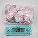 Mybbshower Pink Gray White Paper Confetti for Baby Girl Shower Birthday Table Decor 5000 Pieces