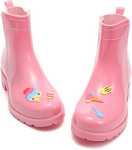 pink rain booties