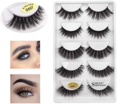 5 Paires 3D Soft Mink Cheveux Yeux Cils Fluffy Long Natural Faux Cils Maquillage