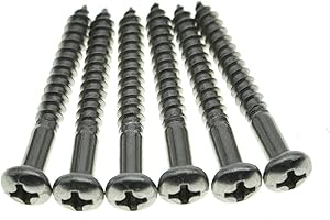 Dopro 6-Pack Stainless Steel Phillips Head Vintage-Style Guitar Tremolo Bridge Mounting Screws Fits Vintage FD Strat/Stratocaster