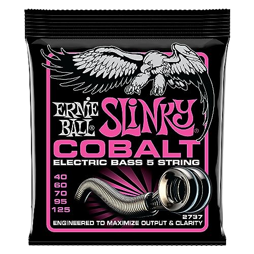 Ernie Ball Super Slinky Cobalt 5-String Electric Bass Strings 40-125 Gauge