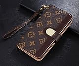 for iPhone 8 Case iPhone 7 Case Leather Case Luxury Designer Monogram Fashion Style Flip Folding Stand Wallet Case Hand Rope Card Slot for Boy & Girl for iPhone 7 and iPhone 8 4.7 Inch