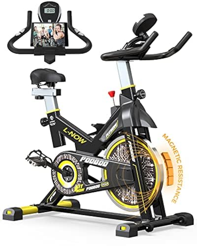 pooboo Magnetic Resistance Indoor Cycling Bike, Belt Drive Indoor
