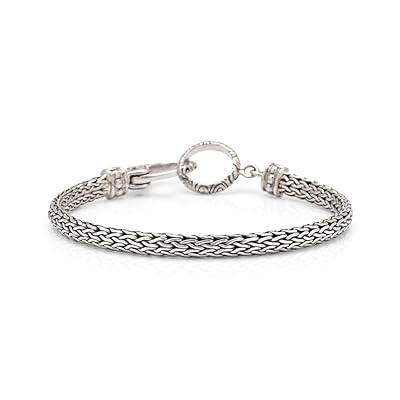 Sterling Silver Tulang Naga Bracelet with Oval Chain Togo Ubuy