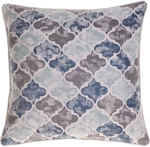14Karat Home Moroccan Throw Pillow, Iron/Harbor/Indigo, 24" L x 24" W