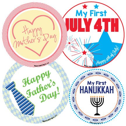 24 Pack Baby Month Stickers and Milestone Stickers by Kenco - Track Your Baby's First Year Month-by-Month and Holidays! Boys and Girls' Available (Girl) - Thumbnail 3