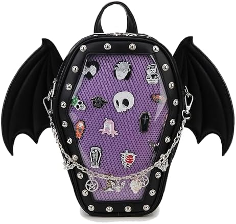 Amazon.com: CHERRY SAUCE Gothic Coffin Shape Fashion Ita Bag