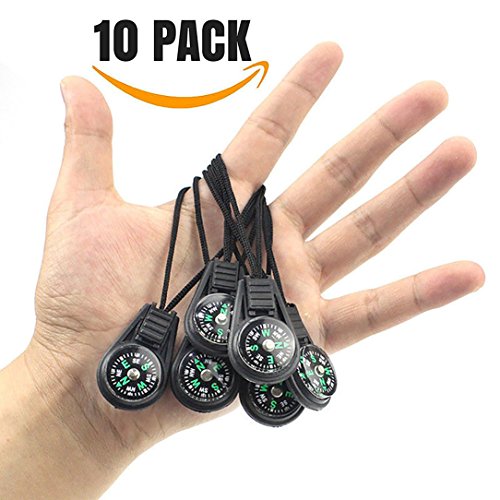 {me superb} mini survival compass, pack of 10 - outdoor…