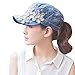 Yimidear Female UV Sun Hat Cowboy Hat Lady Summer Outdoor Sports Visor Cap Women Baseball Cap Peaked Cap (Deep Blue)