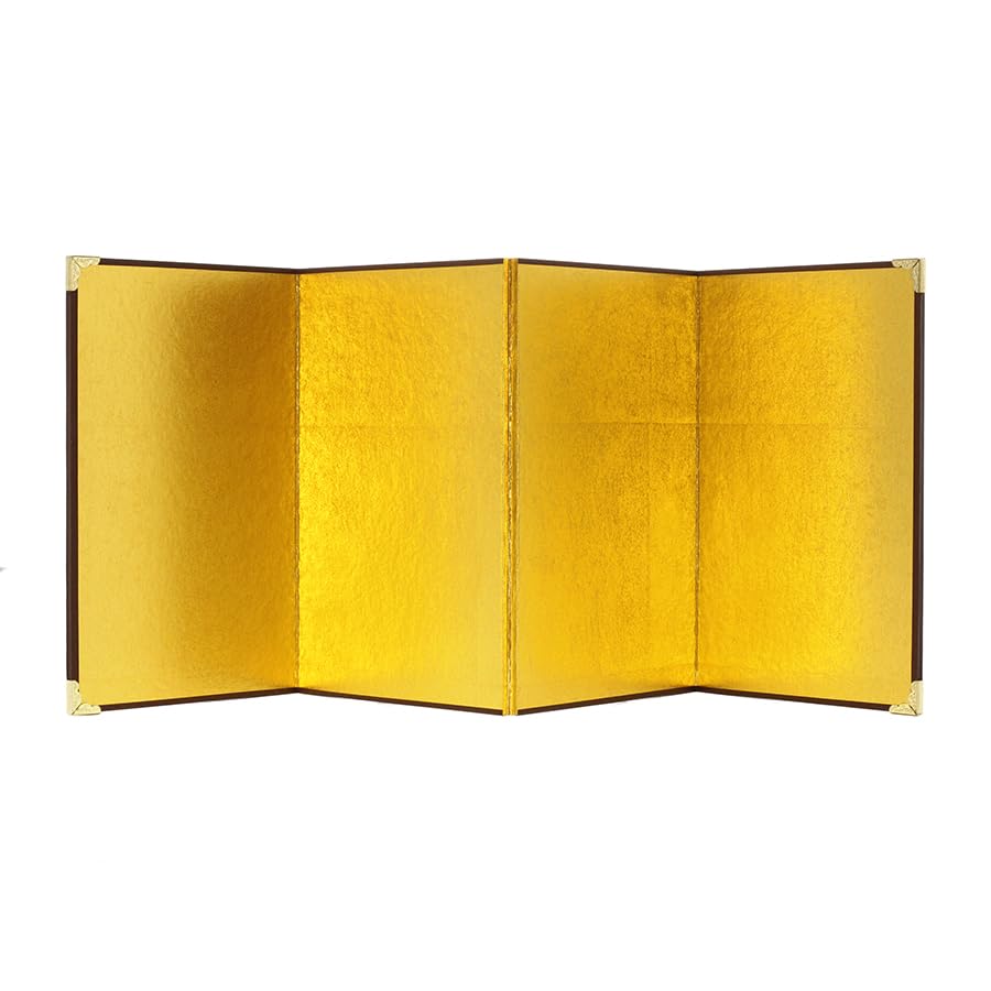 ミニ金屏風 4曲 (中) 205×522mm 金無地 C517商品画像
