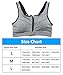 Sports Bras, Shinymod Front Zipper Compression High Impact Fitness Sports Bra