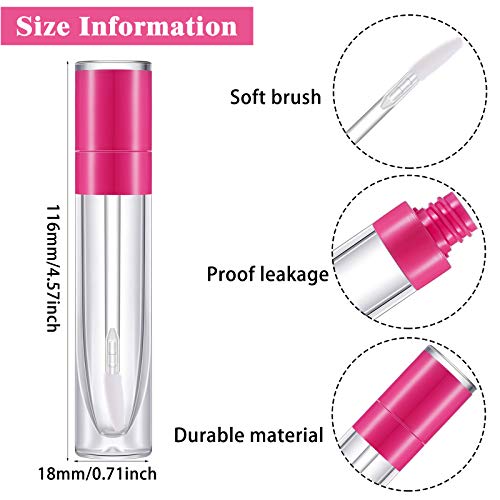 15 Pieces Lip Gloss Tube Empty Plastic Lipstick Sample Refillable Lip Balm Bottle Container and 3 Funnel for Women Girls Cosmetic, Liquid, Toiletry, Travel Home (Purple, Pink, Rose Red) 2 15 Pieces Lip Gloss Tube Empty Plastic Lipstick Sample Refillable Lip Balm Bottle Container and 3 Funnel for Women Girls Cosmetic, Liquid, Toiletry, Travel Home (Purple, Pink, Rose Red)