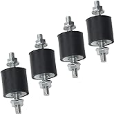 4pcs 25 x 25mm Rubber Mounts Rubber Vibration Isolator Mounts Shock Absorber with M6 x 19mm Studs Vibration Isolators