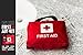Deluxe All-Purpose First Aid Kit – 210 Pieces – Lightweight Red Fabric Case with Zipper – Easily Portable for Home, Travel, Car, Outdoors, Survival or Emergency and Medical Preparedness
