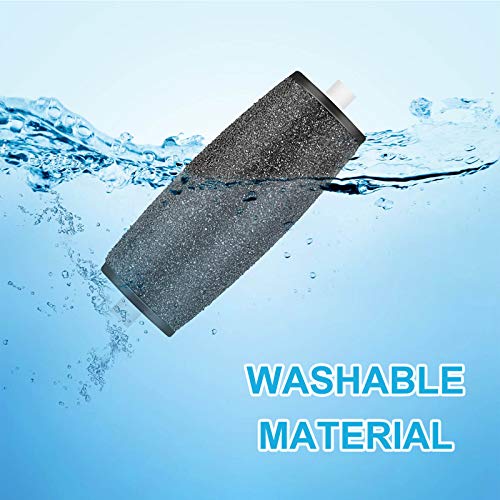 RRWKJ Replacement Roller, 2 Extra Coarse & 2 Regular Coarse Perfect Refill Heads in Personal Transparent Storage Box,Refill Heads for Electric Foot Callus Removers with Diamond Crystals(Black)