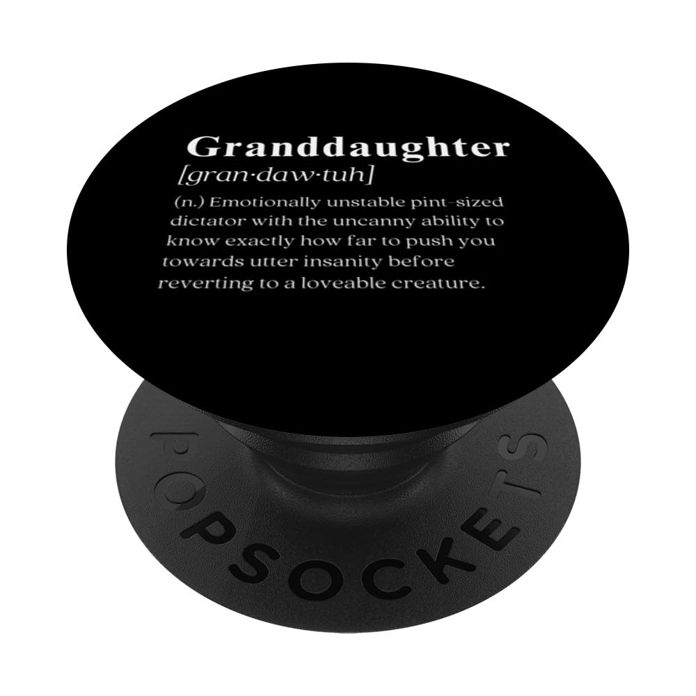 Grandparent Humor, Nana Papa Funny Granddaughter Definition PopSockets Swappable PopGrip