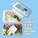 Lunch Container, Smart Bento Lunch Box, Reusable Food Container Portion Control Food Organizer with 2 Compartments and One Sauce Container with Lid, for Work and School for Men, Women, Boys, Girls