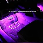 IREALIST 18 LED RGB Car Sound-activated Interior Light Strips Waterproof Strip LightLamp Lighting Set with IR Remote Control