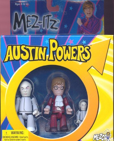 Mezco Austin Powers 3 inch Mez-Itzs: AP+Dr Evil+Mini-Me