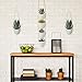 Nellam Ceramic Hanging Succulent Planter - Modern Wall Decor White Vase with Rope Hanger - 4 Piece Set Decorative Pots for Indoor Plants, Cactus, & Flower - for Home, Bedroom & Kitchen