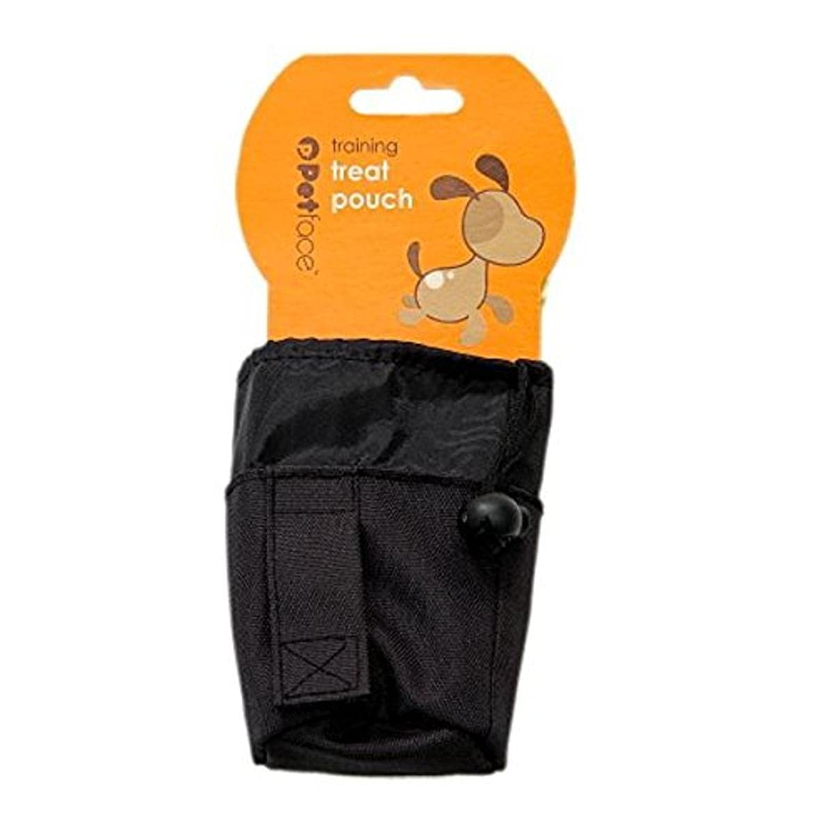 Black Training Treat Pouch. Water Resistant with Drawstring and Belt Clip