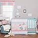 Trend Lab Wild Forever 3 Piece Crib Bedding Set, Pink/Teal