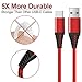 USB Type C Cable, ZYTX USB A 3.0 to USB C Cable Fast Charger Nylon Braided Cord for Samsung Galaxy note 8 S8 plus S9,Moto Z Z2,LG V30 V20 G5 G6,Google Pixel 2 XL,OnePlus 5 3T 2 and More(2 Pack-Red)