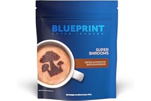 BLUEPRINT BRYAN JOHNSON Blueprint by Bryan Johnson Super Shroom Coffee – Mushroom Coffee with Lion’s Mane, Reishi & GABA – 70mg Caffeine – Focus & Energy Coffee – Adaptogenic Coffee Alternative – 30 Servings