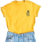 YITAN Women Cute Graphic T Shirts Teen Girls Summer Funny Tops