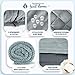 Weighted Blanket Queen Size with Removable Duvet Cover Queen Size 15lbs, Heavy Glass Micro Beads, 100% Cotton Blankets, Hot and Cold Sleeping-Washable (15 lbs, 60”x 80” Size)- True Grey