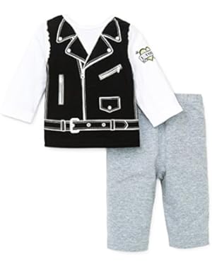 Baby Boys Motorcycle Vest Novelty Pant Set