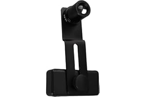 Banapoy Microscope Lens Cellphone Adapter, Smartphone Camera Adapter Mount, 12.5x Eyepiece, Up to 500x Magnification, Black, 
