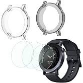 FCMEDZI Smartwatch Screen Protector Compatible for CMF Watch 3 Pro Case TPU Soft Frame Cover and Tempered Glass Protective Film (Pack of 3+2)