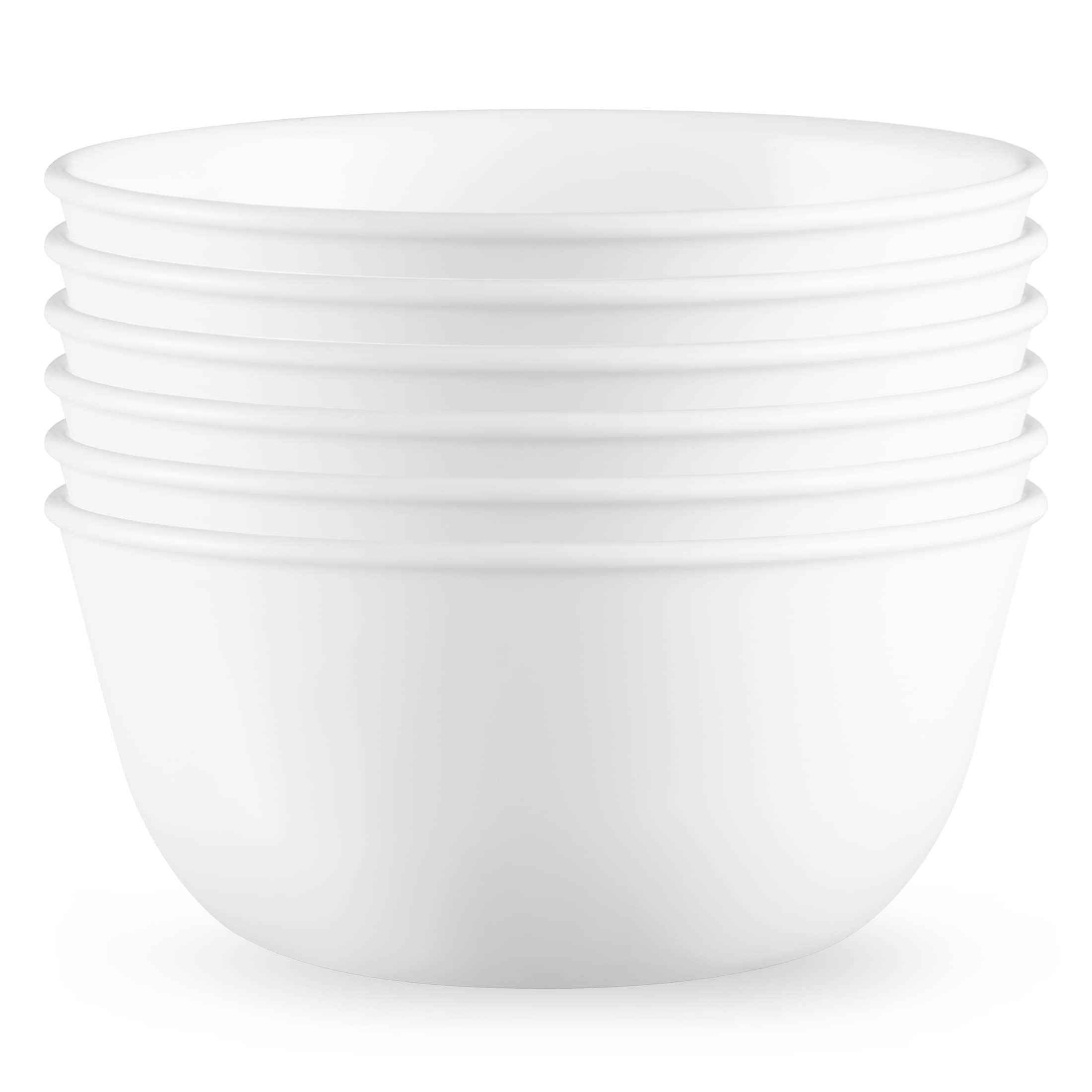 thumbnail image 2 of Vitrelle 4-Pieces 18-Oz Soup/Cereal Bowls, Chip & Crack Resistant Glass Dinnerware Set Bowls Winter Frost White 2 of 13