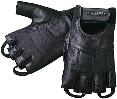 Genuine Victory Motorcycles Mens Fingerless Leather Motorcycle Gloves Small pt# 286323102